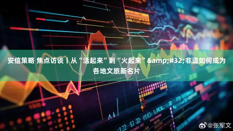安信策略 焦点访谈丨从“活起来”到“火起来” 非遗如何成为各地文旅新名片