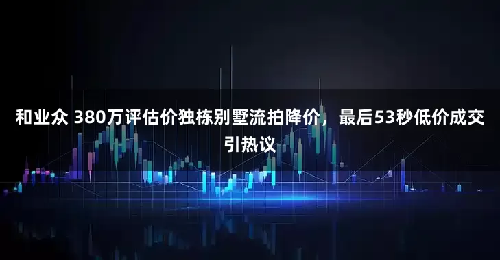 和业众 380万评估价独栋别墅流拍降价，最后53秒低价成交引热议