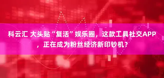 科云汇 大头贴“复活”娱乐圈，这款工具社交APP，正在成为粉丝经济新印钞机？